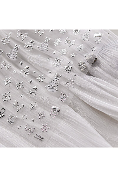 Choice 1 قطعة ملصقات أظافر عيد الميلاد الفاخرة كريستال الماس الكرتون الدب شجرة الظهر الغراء ملصق فن الأظافر...