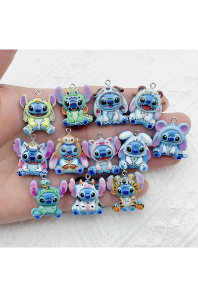 Miniso النمط 1 10 قطع من الراتنج الحيوان الكلب المجوهرات قلادة الكرتون DIY أق...