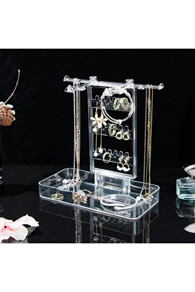 Choice قطعة واحدة من رف تخزين المجوهرات الأنيق المكون من 5 طبقات، يُستخدم للأ...