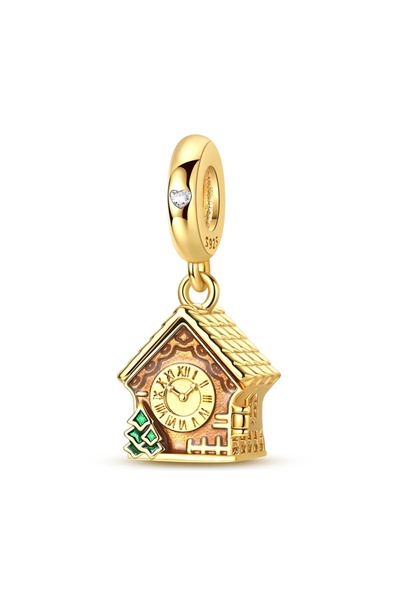 Choice KTC1940 قلادة ساعة الوقواق الذهبية القابلة للفتح من الفضة الإسترلينية ...