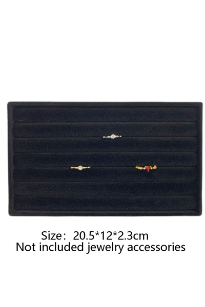 Choice حامل مجوهرات أسود مخملي قابل للتكديس، حامل مجوهرات رائع محمول، خاتم، أ...