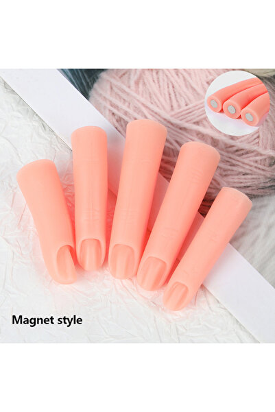 Choice N1 5 قطع/مجموعة أظافر صناعية يدوية لممارسة فن الأظافر من السيليكون مع ...