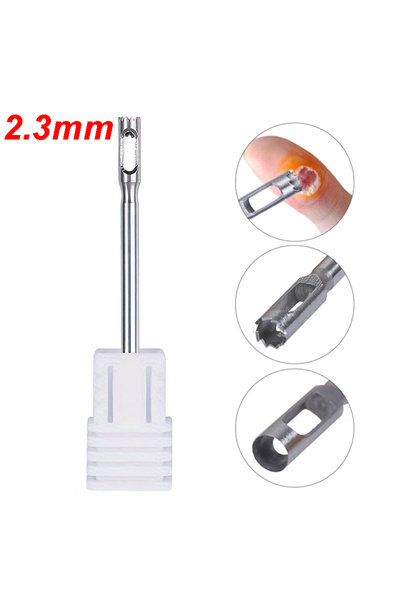 Choice 2.3 مم 1 قطعة - 1.8/2.3/2.8 مم مثقاب باديكير من الفولاذ المقاوم للصدأ، مزيل مسامير القدم، قاطع بشرة القدم