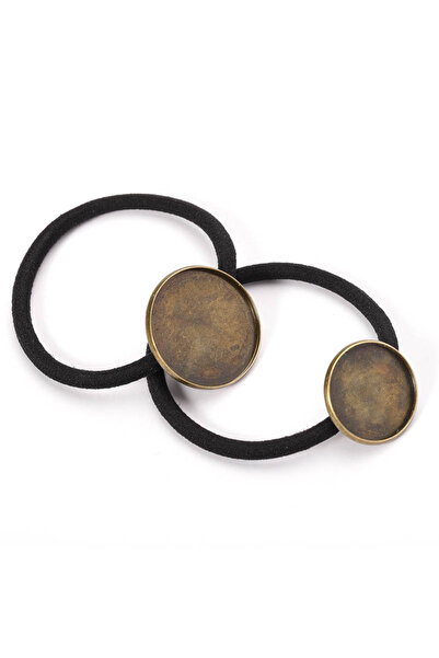 Choice 25 مم برونزي عتيق 10 قطع ربطة شعر أنيقة نطاطة مع قاعدة دائرية متعددة ا...