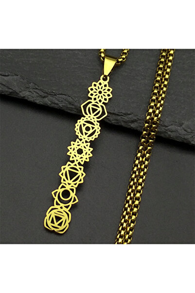 Choice قلادة GD Yoga 7 Chakra Born Flower للنساء والفتيات من الفولاذ المقاوم ...