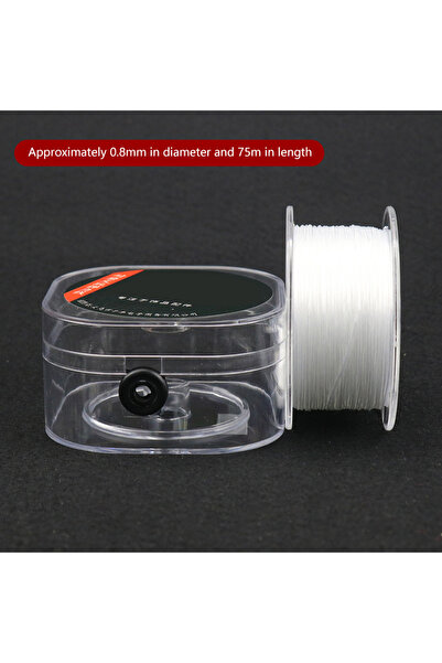 Choice حبل خرز كريستالي مرن قوي بطول 0.8 مم، بطول 100/80/75 متر، للأساور والق...