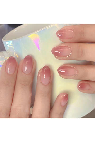 Choice LBJP2546 24 قطعة أظافر فرنسية قصيرة متدرجة اللون بسيطة مع 1 جيلي جل و ...