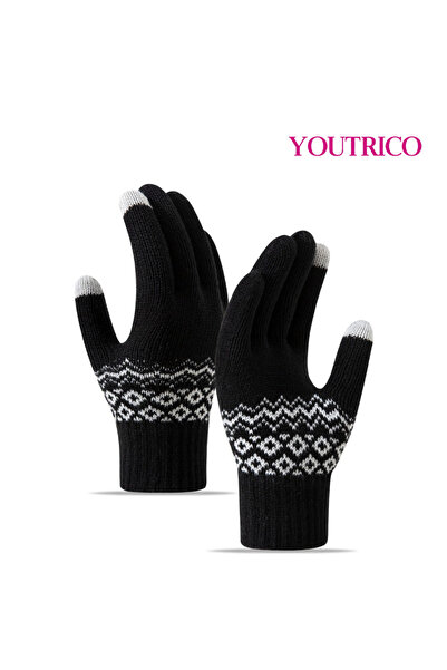 Youtrico قفازات شاشة اللمس للنساء والرجال، قفازات شتوية دافئة محبوكة قابلة لل...