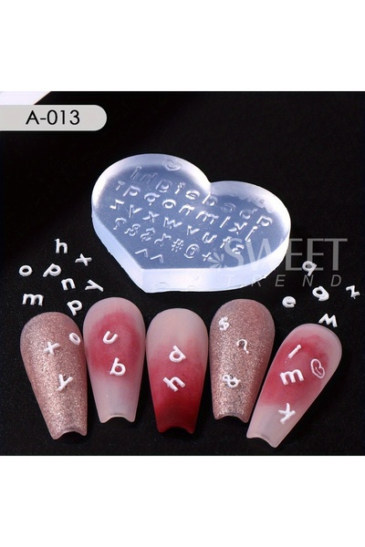 Choice A-013 3D Mini Silicone Molds Nail Art Decoration Letter ABC Alphabet F...