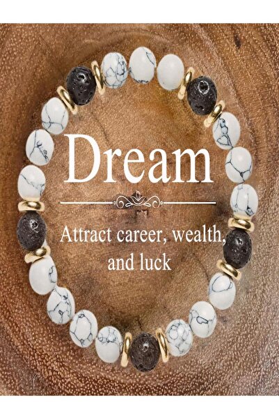 Choice أساور من خرز الكريستال الطبيعي بختم ساخن للنساء باللون الأسود والأبيض ...