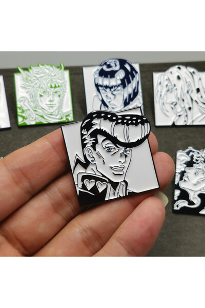 Choice دبابيس معدنية مطلية بالمينا من سلسلة جوجو للمغامرات العجيبة، من ستايل ...