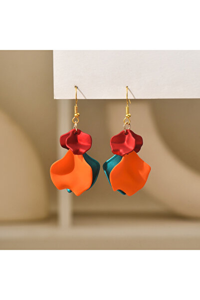 Choice orange Petals Long Tassel Dangle Earrings For Women Romantic Sweet Mul...