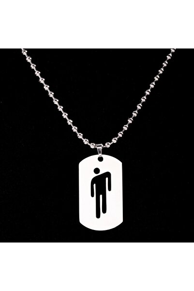 Miniso قلادة رأس مائلة، قلادة رأس مائلة عصرية جديدة من الفولاذ المقاوم للصدأ للرجال والنساء بالجملة