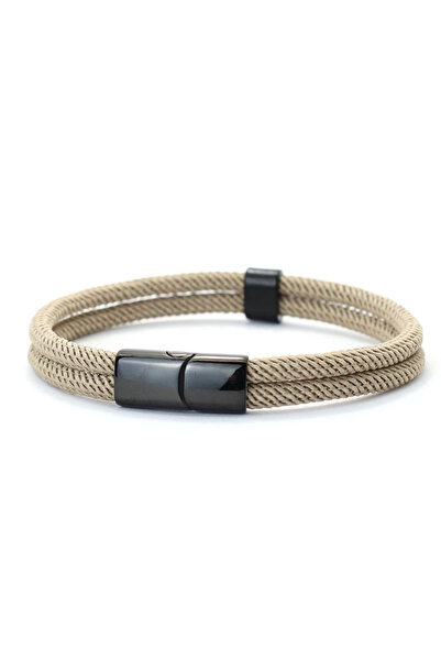 Choice سوار جديد من خيوط الحظ الحمراء باللون الكاكي بطول 19.5 سم للرجال، سلسل...