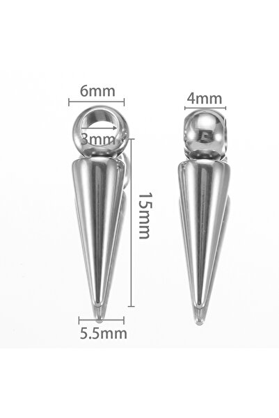 Choice D-Steel-6x15mm 10 قطع من المعلقات المخروطية الرجعية بدون بهتان من الفو...