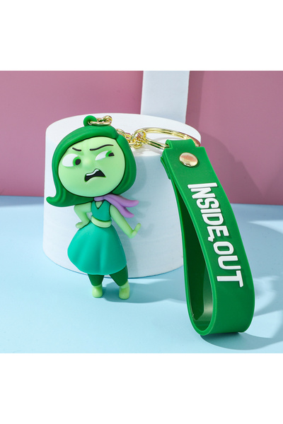 Miniso KC5299 سلسلة مفاتيح ديزني الكرتونية من الداخل إلى الخارج 2، قلادة ثلاث...