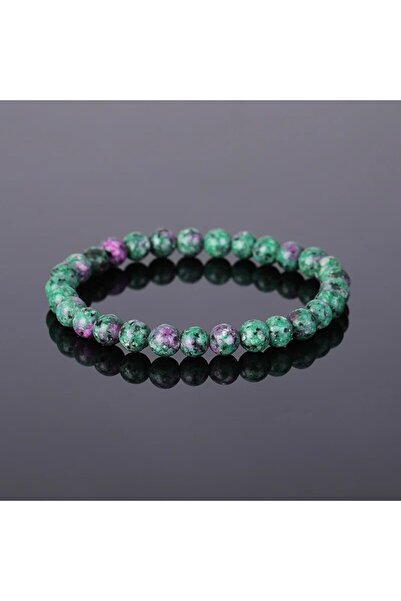 Choice هدية فاخرة 6 مم من الأحجار الكريمة الطبيعية الحمراء والخضراء ذات الطاق...