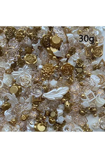 Choice النوع الثاني 30 جرام/كيس من فيونكة من مزيج من لؤلؤ صناعي وردي باروكي م...