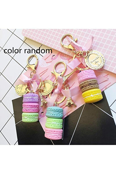 Choice سلسلة مفاتيح ماكارون من الراتينج بلون عشوائي، سلسلة مفاتيح رائعة على ش...