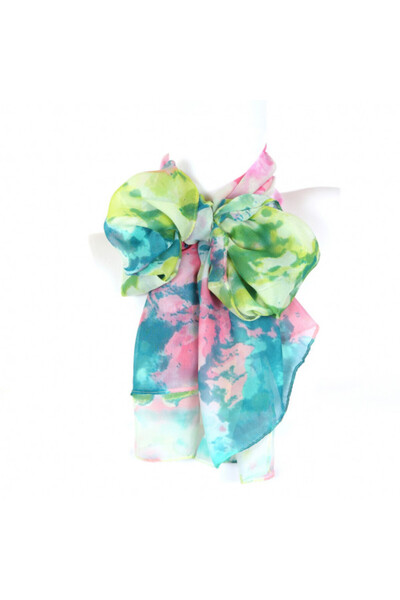 Sami Pink and Green Scarf