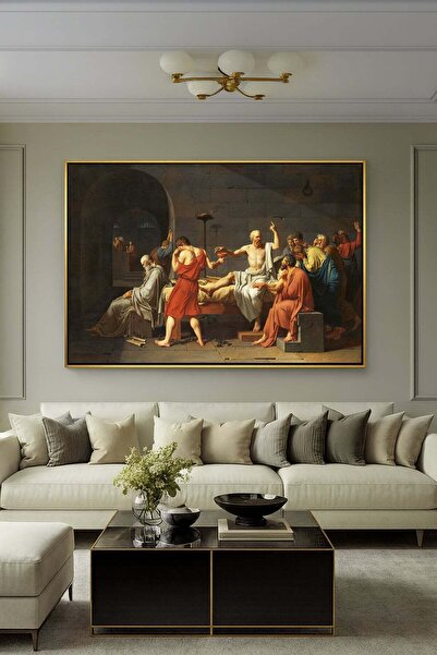 Wallivo Jacques-Louis David'in Felsefi Sokrates'in Ölümü Neoklasik Bronz Meta...