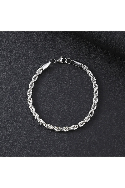 Choice سوار من الفولاذ المقاوم للصدأ بلون الفولاذ المقاوم للصدأ 3 مم 7 بوصات ...