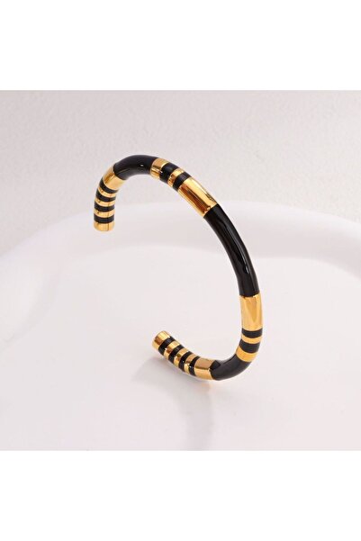 Choice HZ44976D1K0 مجموعة أساور مفتوحة من الفولاذ المقاوم للصدأ مطلية بالمينا...