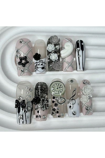 Choice M ملاحظات موسيقية ريترو فينتاج لطيف وردي فرنسي مصنوع يدويًا اضغط على ا...