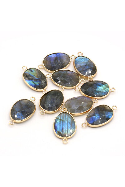 Choice 15 × 20 مم عشوائية قطعة واحدة من الأحجار الطبيعية اللامعة المطلية بالذ...