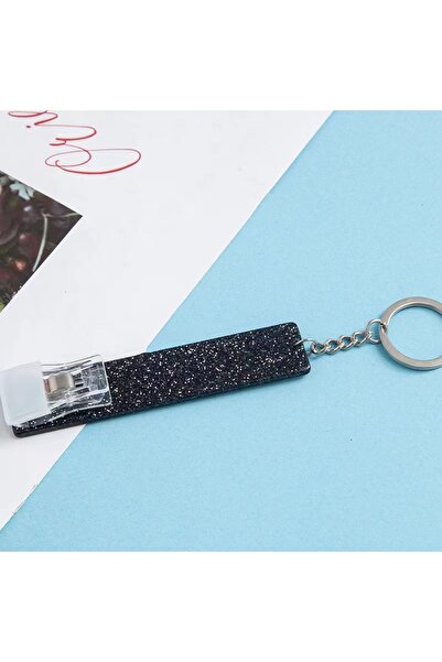 Choice 7 سلسلة مفاتيح من الأكريليك بالجملة مزودة بمشبك بلاستيكي لالتقاط البطاقات من أجهزة الصراف الآلي للأظافر الطويلة