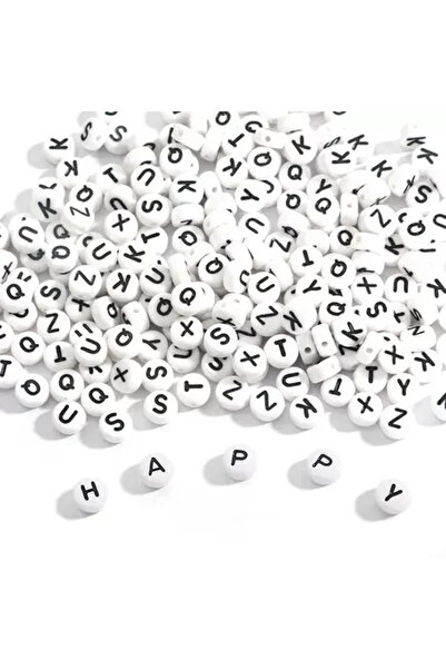 Choice76 300PCS Random Mix 100-500PCS Acrylic A-Z 26 Letter Beads Round Loose...