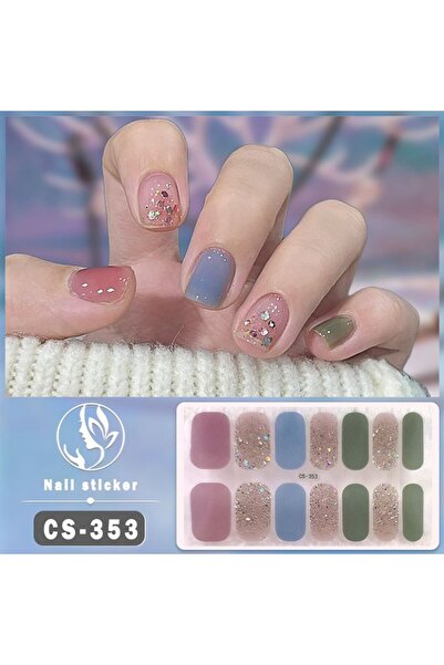 Choice CS-353 ملصقات أظافر جل من رقائق معدنية مكونة من 14 طرفًا وملصقات أظافر...