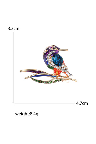 Choice MAX0172 Enamel Bird Brooches for Women Rhinestone Sparrow Pins Magpie ...