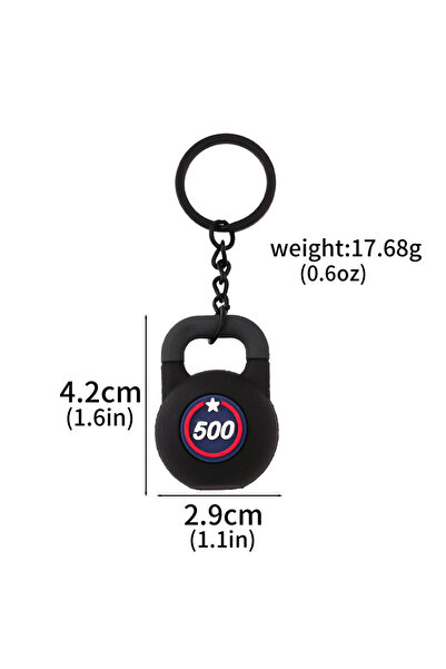 Choice K00928-02 2025 New Barbell Keychain DlY Soft Dumbbell Fitness Enthusia...