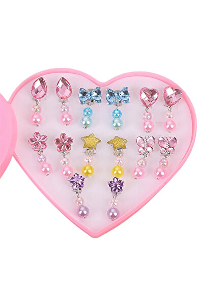 Choice مجموعة من 7 قطع - 2 7 أزواج من مشابك الأذن للأطفال على الطراز الكوري، ...