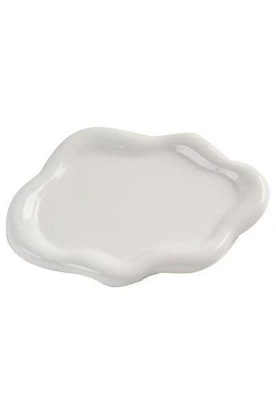 Choice صينية تخزين مجوهرات بسيطة بأشكال سحابية إبداعية لعرض الأقراط والخواتم والمطلية بالكهرباء.