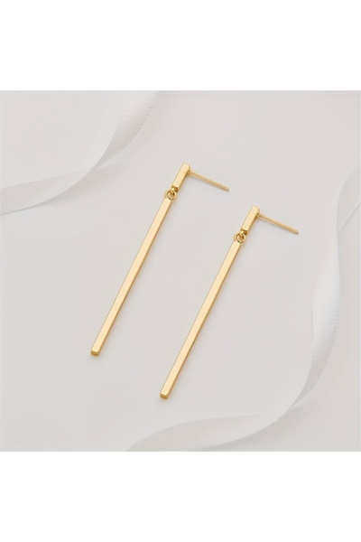 Choice أقراط شريطية جديدة ذهبية اللون 2024، زوج واحد، على الطراز الأوروبي وال...