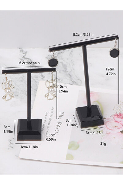 Choice black 2Pcs Jewelry Display Rack t Shape Stand Show Charms Universal Pr...