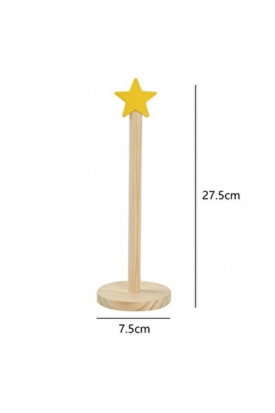 Choice رف تخزين من الخشب الصلب على شكل نجمة لربطات الشعر ومشابك الشعر ومشابك ...