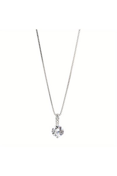 Choice YF4107-1 Round Cubic Zirconia Necklace Minimalist Style Charm Choker P...