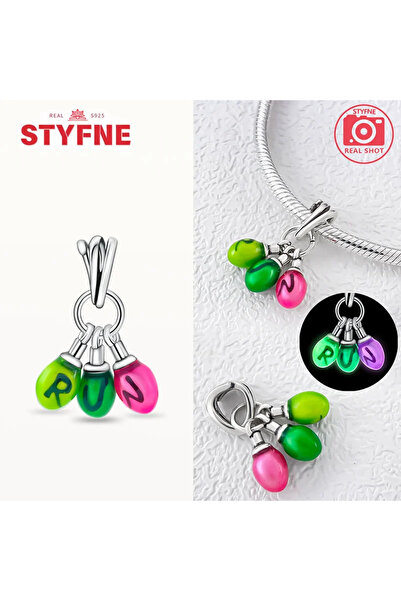 Choice PYC0227 قلادة شخصية الوحش الفضية 925 المضيئة في الظلام مع حبات قلب حمر...