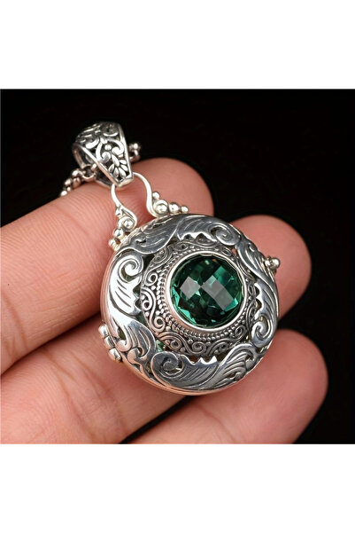 Choice YA3278-1 قلادة صندوق جاوو ريترو يمكن فتح صندوق الصور قلادة الكيس مجوهر...