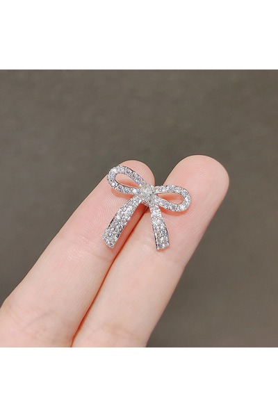 Choice دبوس على شكل فيونكة ذهبي من كوريا الجنوبية، دبوس على شكل فيونكة لطيف، ...