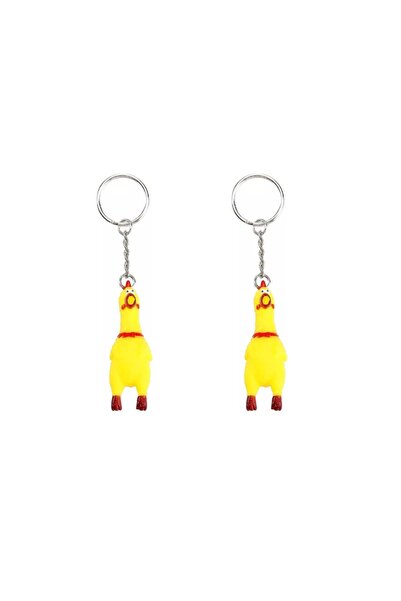 Choice 2PCS Scream Chicken Voice Chicken Keychain Mini Squeeze Screaming Chic...