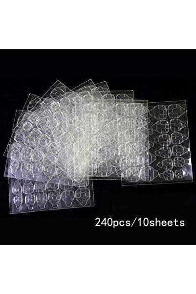 Choice 240 قطعة من ملصقات الأظافر اللاصقة مزدوجة الجوانب للأظافر الصناعية فائ...