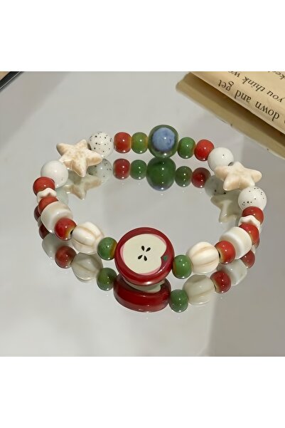 Choice white Retro imitation Ceramic Bead Bracelet Cute Color Mixed Star Wome...