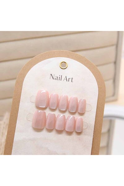 Choice FM001-M 10 قطع أظافر صناعية نسائية بألوان متدرجة على شكل عين القطة، رأ...