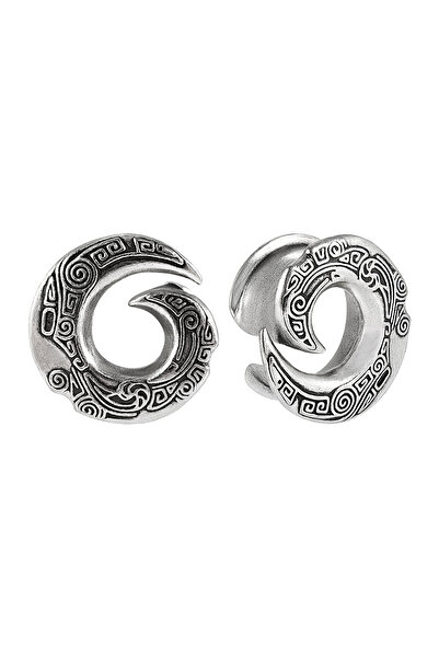 Choice أقراط أذن دائرية مقاس 8 مم، قطعتان، 1-2 قطعة، تميمة تنين عتيقة، أنفاق ...