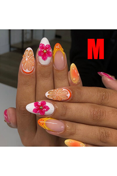 Choice مجموعة أظافر صناعية قصيرة بعقدة حمراء رمادية داكنة، 10 قطع - مجموعة أظ...