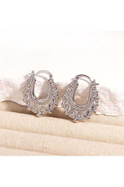 Choice أقراط فضة صغيرة عتيقة رائجة البيع باللون الذهبي والفضي بتصميم خياطة ال...